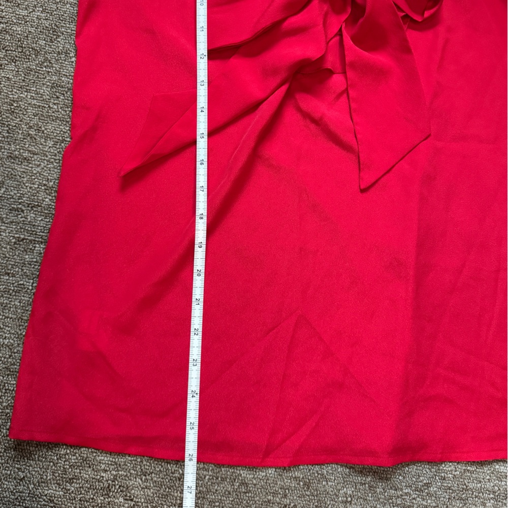 LOFT Red Ruffle Top - Picture 4 of 5